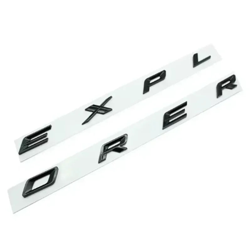 3D ABS Chrome Black Letters Explorer Logo Car Front Hood Emblem Bonnet Badge Sticker For Explorer 2011-2021