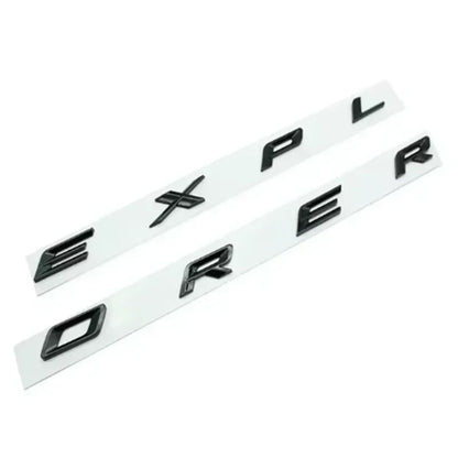 3D ABS Chrome Black Letters Explorer Logo Car Front Hood Emblem Bonnet Badge Sticker For Explorer 2011-2021