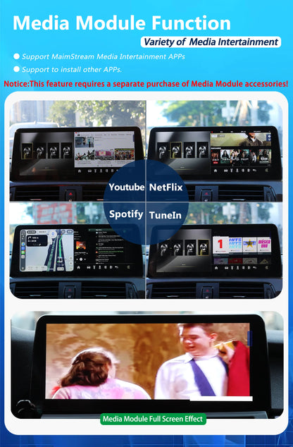 1920*720 Display Multimedia Player For BMW X1 F48 E84 2009-2018 NBT CIC GPS Wireless Carplay Android auto Touch Screen