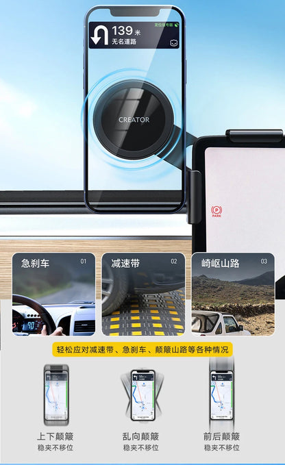 For Tesla Model 3 X Y S BYD Center Control Display Slide Rail Phone Holder Magnetic Car Phone Holder for iPhone 15 14 13 12