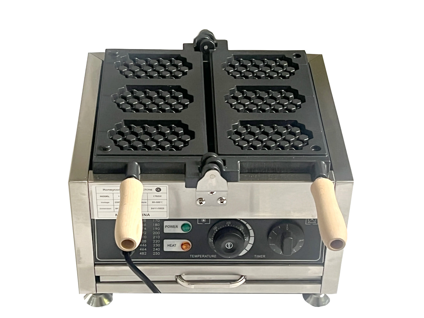 Commercial Honey Comb Waffle Stick Maker honeycomb Waffle Machine Bubble Egg Cake Oven Electric Waffle Making Machine Iron Baker