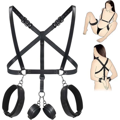 SM Adult Sex Toy Backhand Binding Apertural Plug Anal Hook Bondage Toys Bdsm Kit Slave Bondage Handcuff Couple Bundle Game 18+