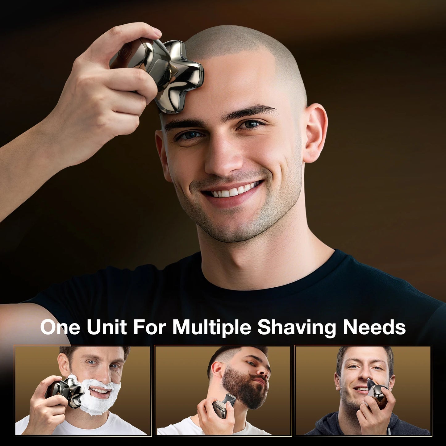 Kensen S28 Head Shaver for Men Electric Beard Trimmer 5D Floating Head Razor Nose Hair Trimmer Men's 5 in 1 Grooming Kit Barber