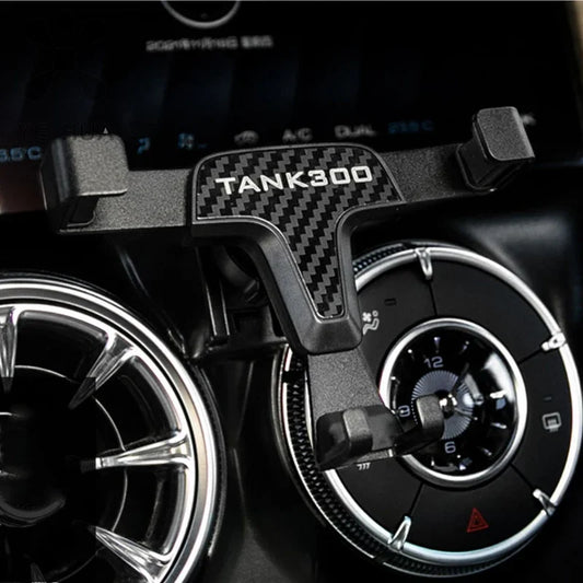 For Great Wall GWM GWM Tank 300 Car Phone Holder Interior Parts Specialized Carbon Fiber Pattern Aromatherapy Holder Accessories