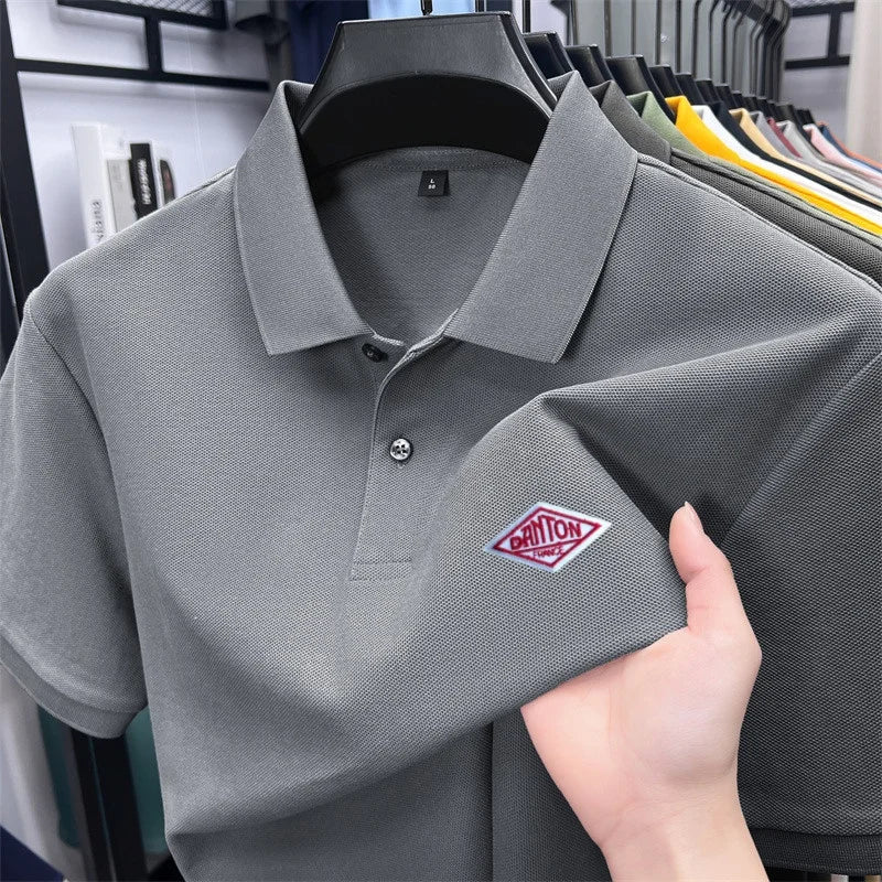 Men's 100% Cotton Polo Shirt -2026 Summer Fashion Casual Short Sleeve, Breathable Lapel Tee，27 Colors, Ideal for Golf and Sports