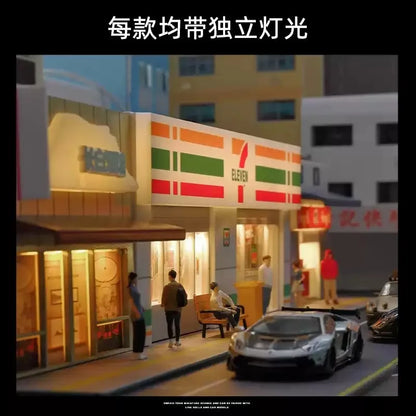 Collector 1: 64711 Convenience Store Mini House Sand Table Street View Ornament Miniature Building Model Props