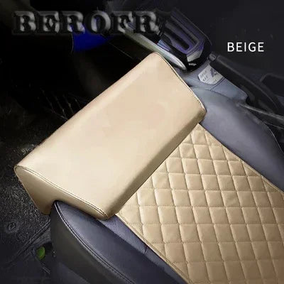 Leather Car Seat Extender Cushion Leg Support Pillow Memory Foam Knee Pad Long-Distance For Hyundai Driver Protector Mat