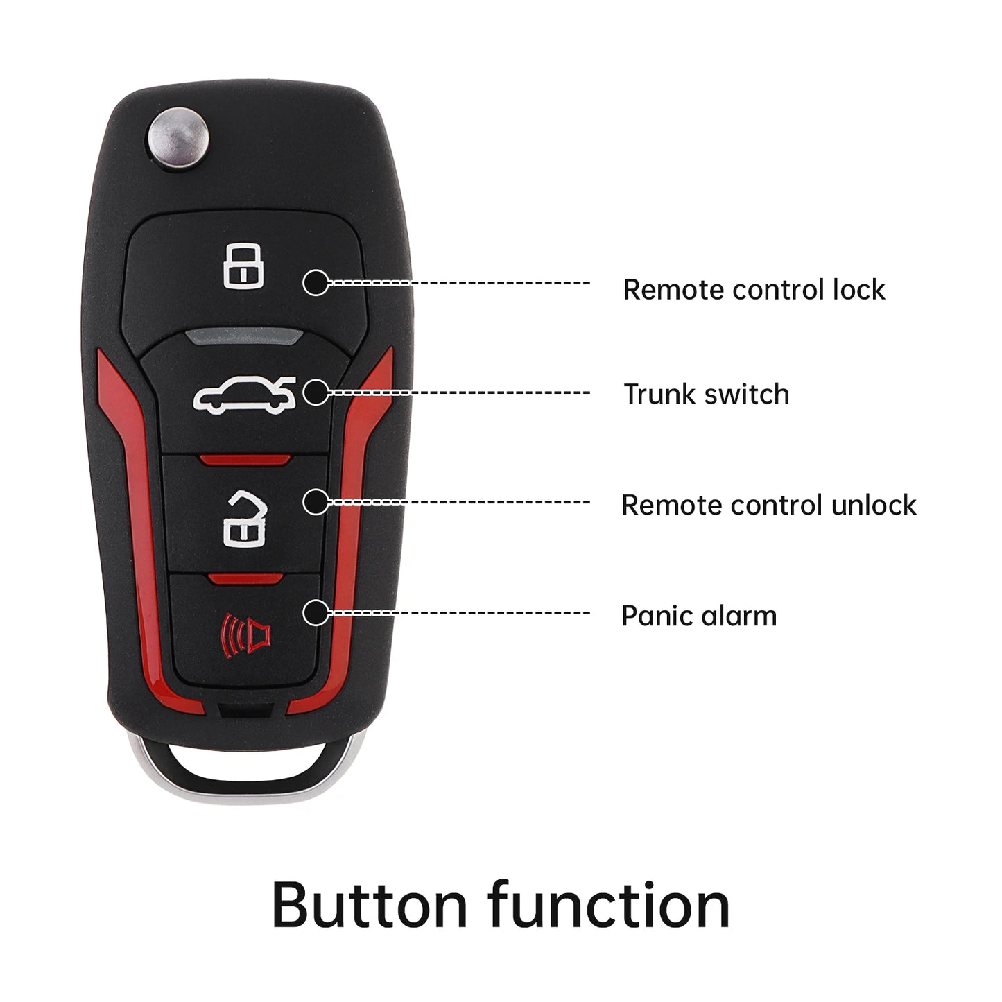 12V Universal Car Alarm Keyless Entry System Auto Alarm Security System with Remote Control, Siren Sensor