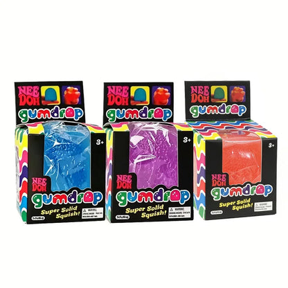 Needoh Gumdrop Fidget Toy Multicolored Raised Texture Bumpy Anti Stress Relief Mood Calming Relax ADHD Sensory Toy Leisure Gift
