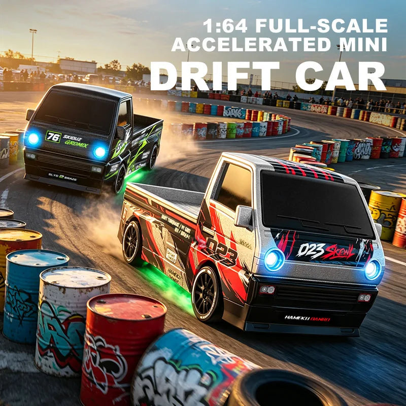 RC 1:64Desktop drift car Mini remote control car Four-Wheel Drive Full Proportion Type-CCharging  Children's Toys