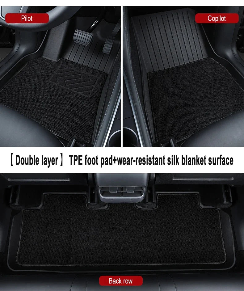 TPE Car Floor Mats for New Tesla Model Y Standard 2025+ Waterproof Cargo Liner Non-Slip Trunk Mats Foot Pads Luggage Mat ModelY
