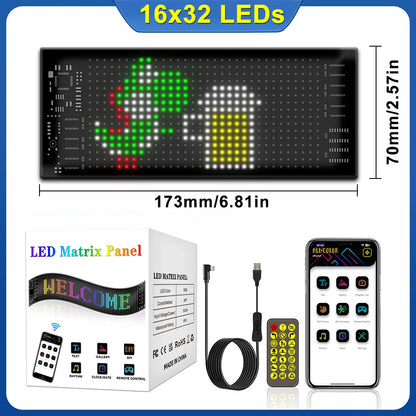 LED Devil Eyes Programmable LED Display Flexible for Car Board Windshield App Remote Control Custom Text Pattern Decor LED Light