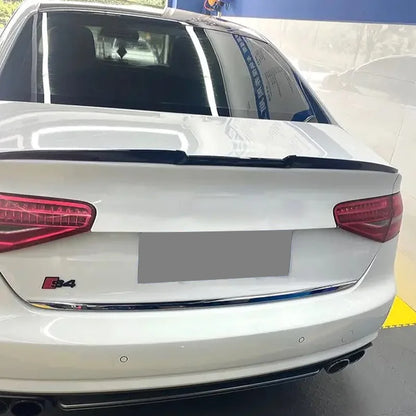For Audi Accessories A4 B8 2003-2013 Car Rear Trunk Spoiler Wing Lid DIY Length 3Pcs Matt Black Soft Plastic