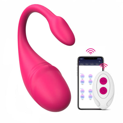 LEVETT 9 Modes Liquid Silicone Egg for Women Couples G Spot Clit Vaginal Vibrator Bluetooth APP Remote Control Adult Sex Toys