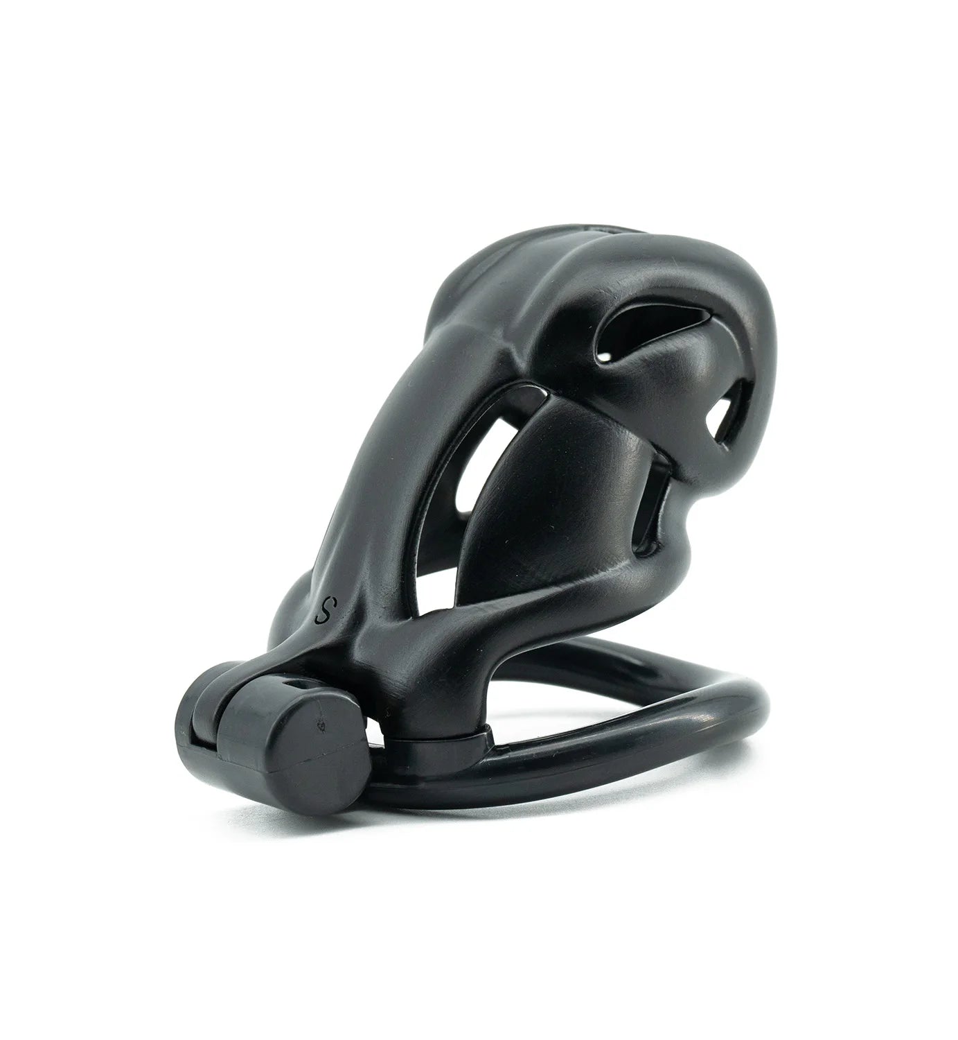 Black Curved Ring Cuckold Male Chastity Device Long Plastic Cock Cage Penis Lock Sex Toys for Men