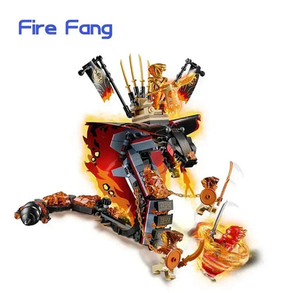 601pcs Fire Dragon Attack Building Blocks Model Toys for Birthday Gift