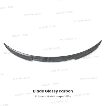 Matte Black  Rear Trunk Spoiler for Tesla Model Y Juniper 2025 - Easy Install Carbon Fiber Trim Blade Wing Body Kit Auto Tuning
