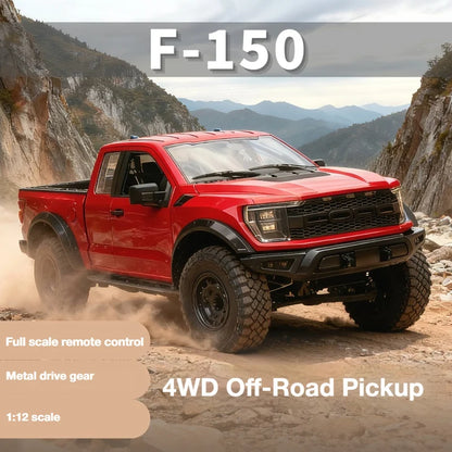 HX New F-150 Raptor 1:12 Large Scale 4WD Off-Road Vehicle Pickup Truck Remote Control Model Car RC Climbing Car Toy F150 Raptor