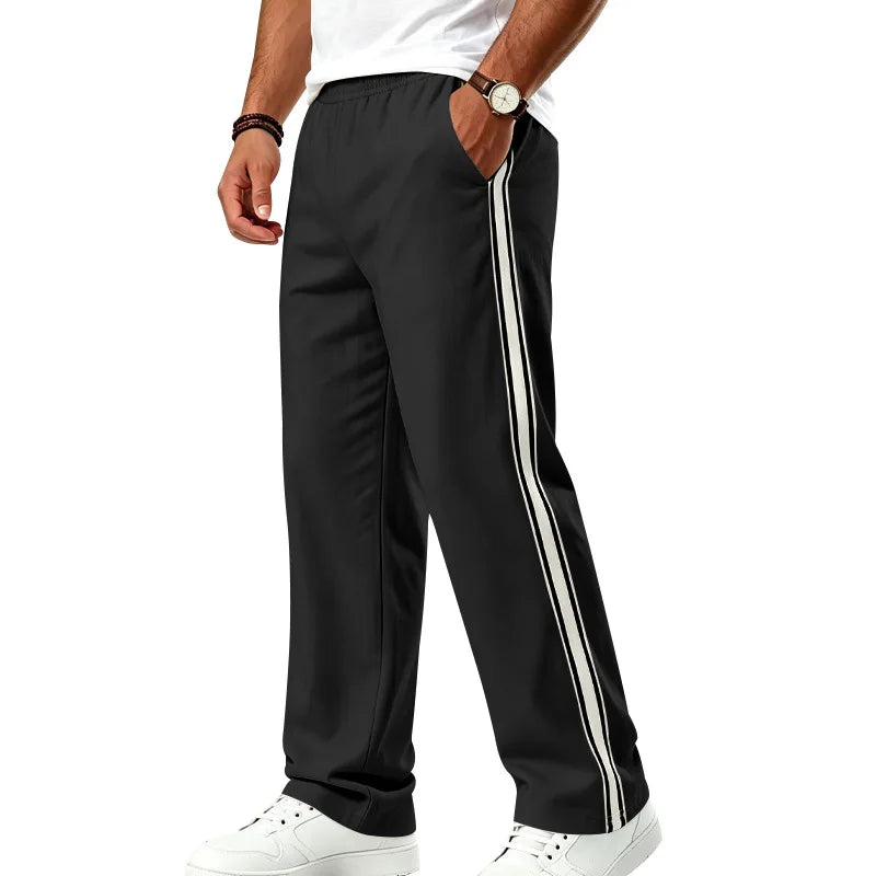 2026 Men Colorful Webbing Straight Sweatpants, Drawstring Loose Joggers For Gym Sports Wholesale EU US
