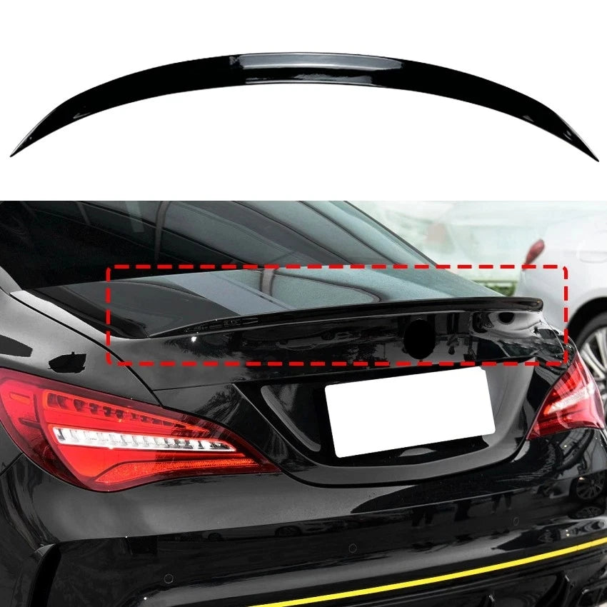 Car Rear Trunk Spoiler Tail Wing For Mercedes Benz CLA-Class C117 CLA180 CLA200 2013-2019 Glossy Black Rear Roof Spoiler Wing