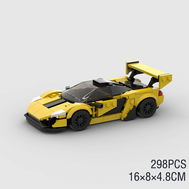 MOC Speed Sports Super Race Car Model Building Blocks Pickup Police Bricks City Racing Vehicle SUV Technical Rally Sport Toy