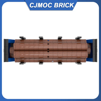 238 pcs MOC UCS Wood Railwar Model Building Block Train Assembling DIY Bricks Toys For Collector MOC-197469