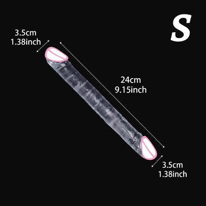 Double Ended Dildos Soft Silicone Long Dildo Penis Vaginal G-spot Massage Orgasm Dick Lesbian Masturbator Butt Plug Sex Toys 18