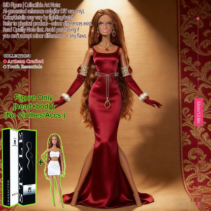 1/6 Scale Fashion BJD Doll 12 Joint Articulated Body Art Collection Doll For Home Decor