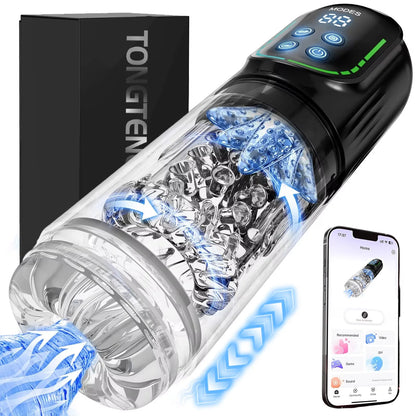 Automatic Thrusting Rotating Male Masturbator Licking Stroker Sucking Blowjob 100% Waterproof Pennis Pump Adult Sex Toys For Men