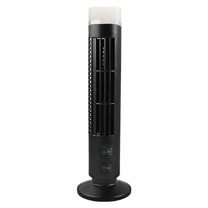 2026 New Upgrade Mini Tower Fan 3W Vertical Air Conditioning Fan Bladeless With Light USB Plug-in Or Battery Powered 2-speed For