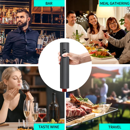 Electric wine opener USB charging,three piece tipping device and foil cutting machine,for kitchen bar banquetparty wine opener