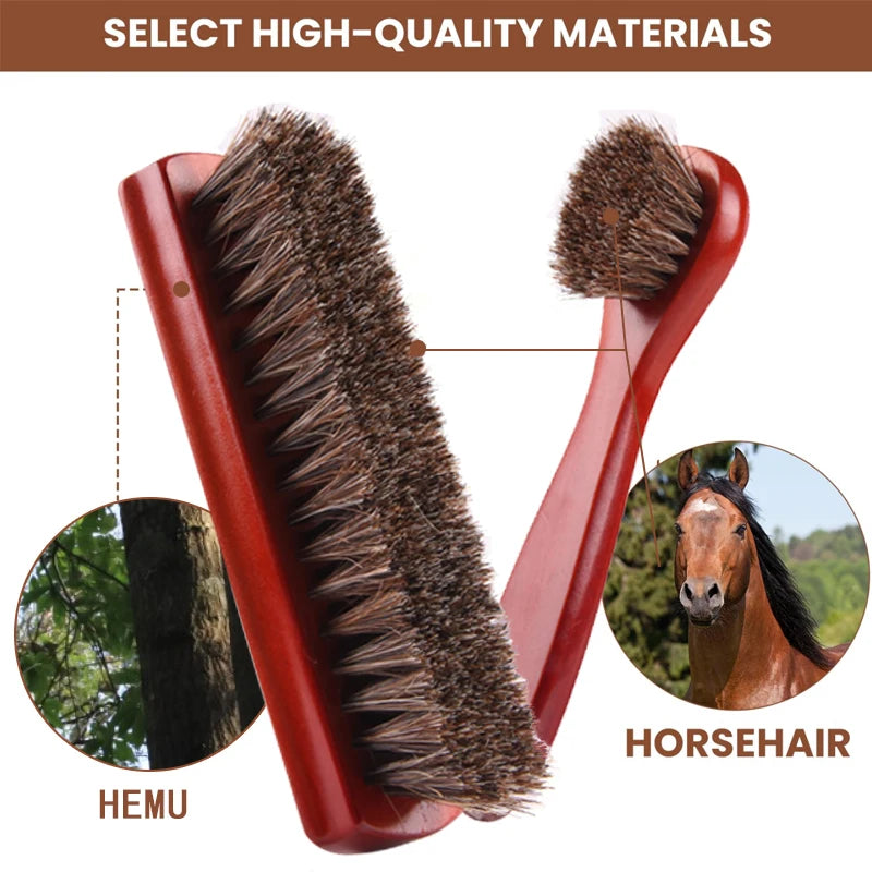 High-End  Hair Brush for Shoe And Leather Cleaning Polishing Soft Fine Bristles Dust Removal Multi-Functional Shoe Cleaner