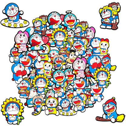 12-50Pcs Mixed Dorae Shoe Charms For Clogs Cartoon Series Shoe Decoration Premium Quality Popular Charms Accessories Great Gift