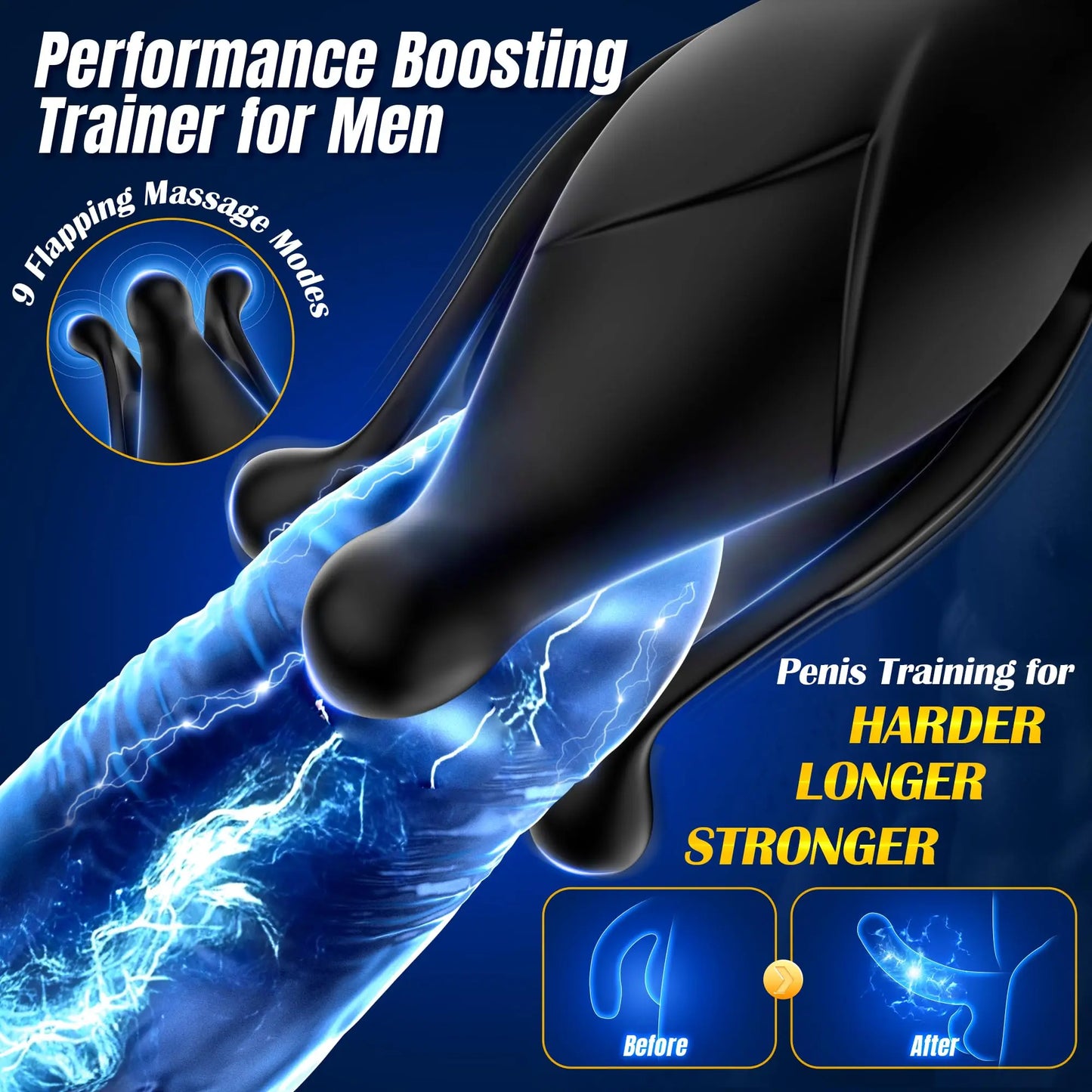 Prostate Massager Anal Vibrator Male Sex Toys for Men Anal Plug 9 Tension Shock Flapping Thrusting Vibrating Butt Plug Anal Toys