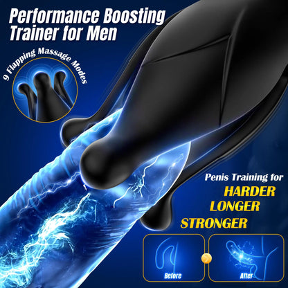 Prostate Massager Anal Vibrator Male Sex Toys for Men Anal Plug 9 Tension Shock Flapping Thrusting Vibrating Butt Plug Anal Toys