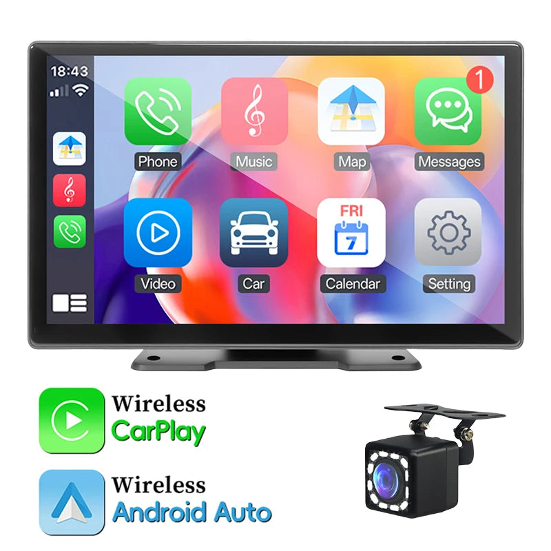 Hippcron 7/9/10.26" Car Mirror Radio Multimedia Video Portable Player Wireless CarPlay And Android Auto IPS Touch Screen Mirror