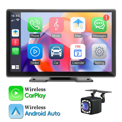Hippcron 7/9/10.26" Car Mirror Radio Multimedia Video Portable Player Wireless CarPlay And Android Auto IPS Touch Screen Mirror