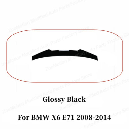 For BMW X6 E71 2008-2014 Rear Trunk Spoiler Wing Airfoil Shark Fin Rear Boot Lip Ducktail Drift Reduce Lift Body Kit Tuning Trim