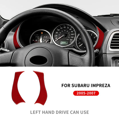 Real Soft Carbon Fiber Sticker For Subaru Impreza 2005 2006 2007 Gear Shift Panel Outlet Vent CD Frame Interior Accessories