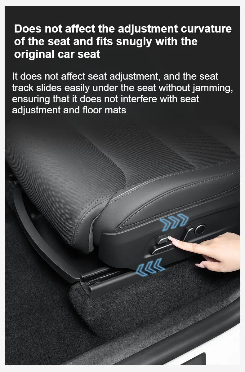 Under Seat Storage Box For Tesla 2026 Model YL 6-Seat TPE Drawer Front Rear Seat Lower Organizer Tray Car Interior Accessories