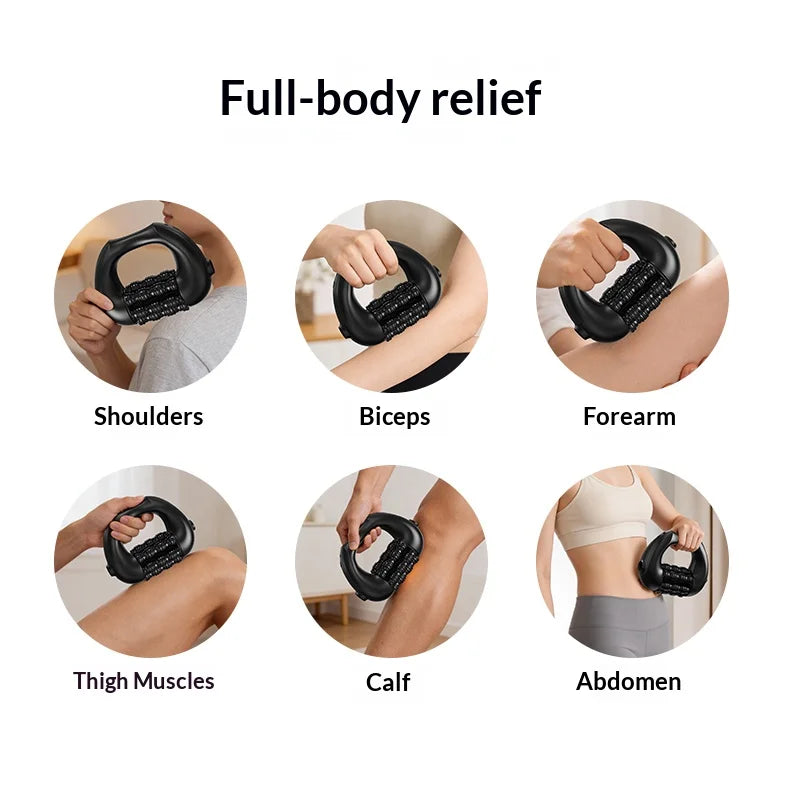 Rechargeable Electric Percussive Massager 5-Speed Powerful Deep Tissue Rolling Stick for Body Muscle Recovery And Fatigue Relief