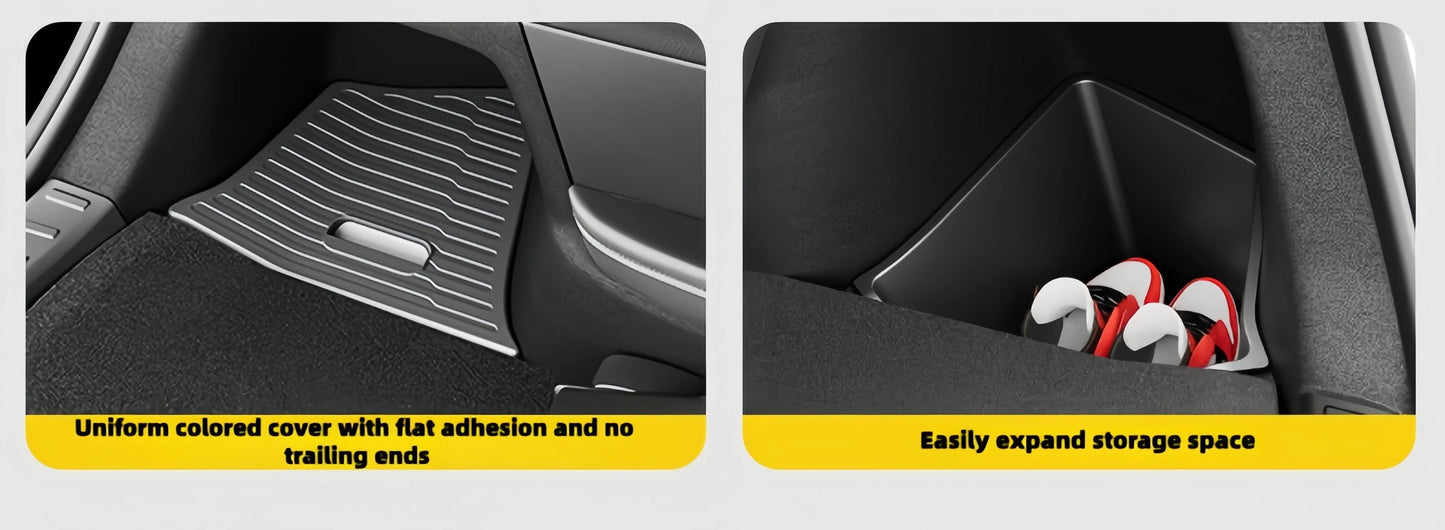 4PCS Trunk Organizer for Tesla Model YL Launch Refresh 2026 Rear Trunk Storage Bins Side Box Organiser TPE Accessories