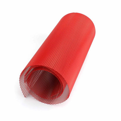 100x33cm Aluminium Racing Car Bumper Grille Grill Mesh Net Vent Red Tuning Universal Protector Caravan Camper Home Garden