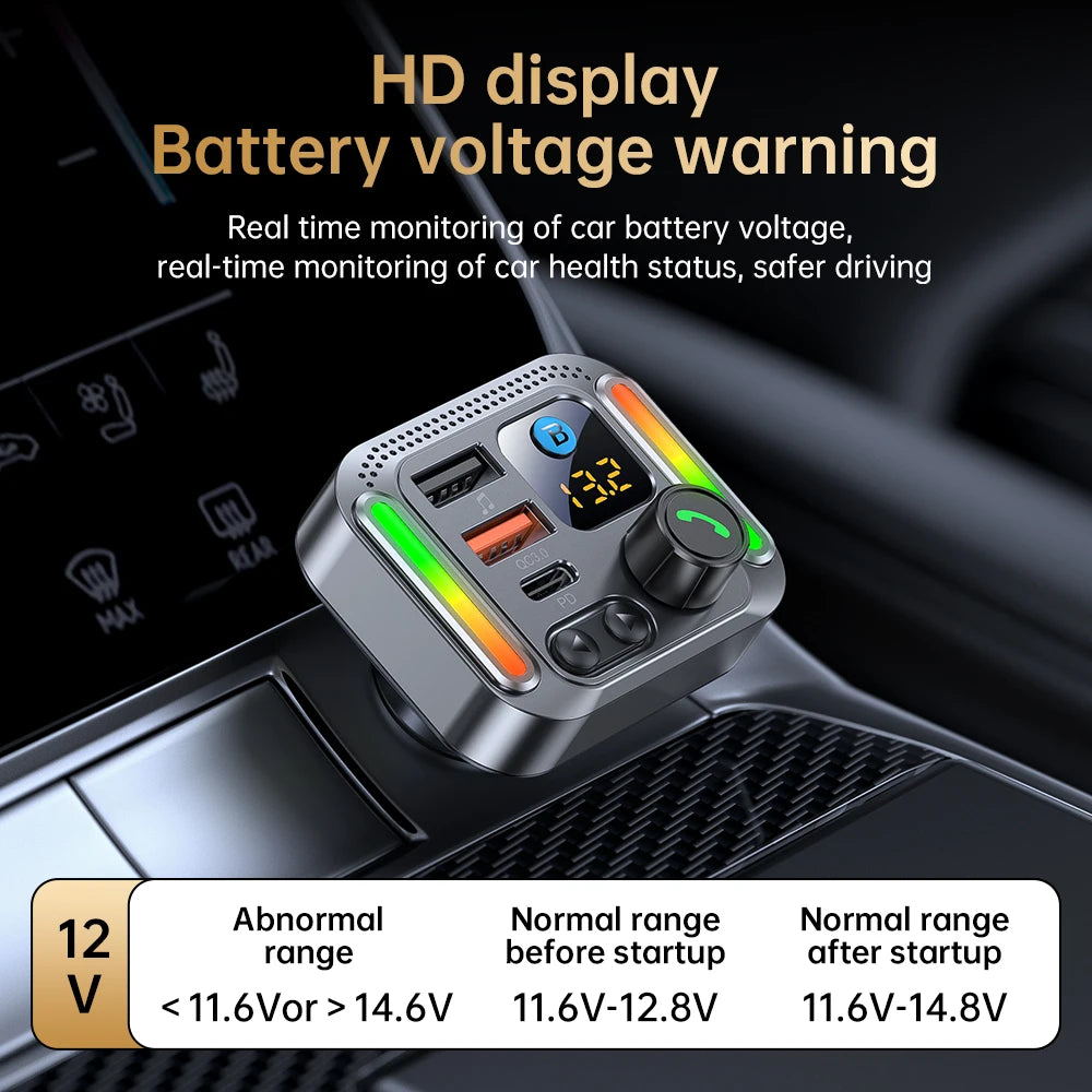 Car Bluetooth receiver 2026 latest model fast charging charger car mp3 player converter
