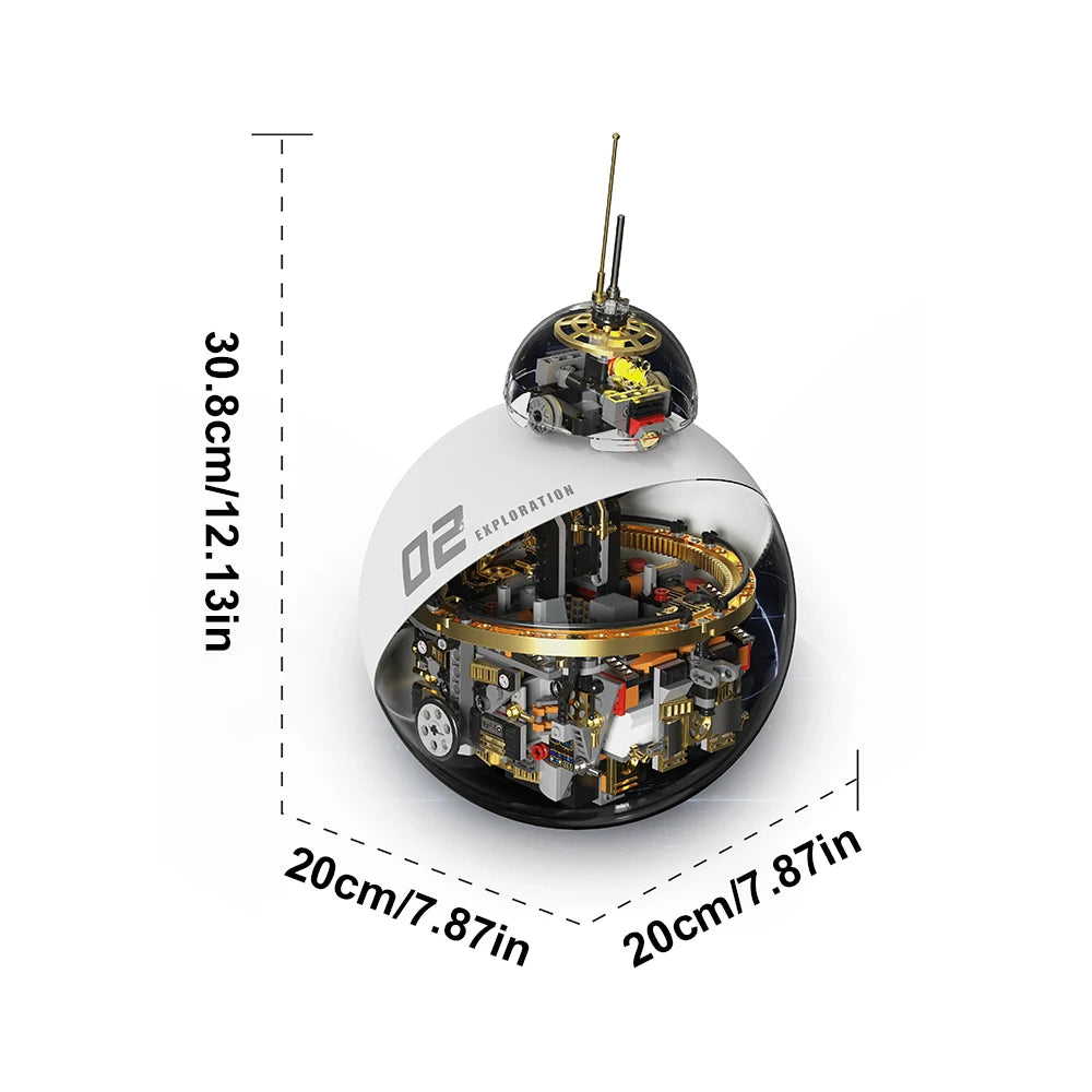 761P Programmable Robot Building Blocks Sci-Fi Programmable Diy Assemble Reconnaissance Model Can Be Remotely Controlled Gift