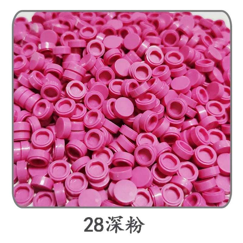 900pcs 52 Colors City Building Blocks Flat Tile 1x1 Round Bricks DIY Enlighten Blocks Parts 98138 Blocks for Children Boys Girls