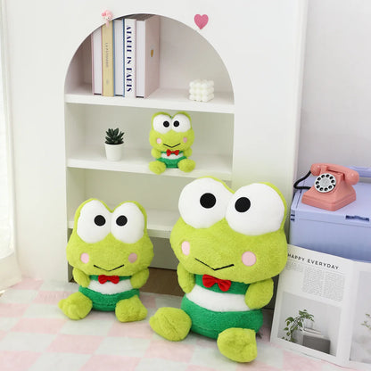 Cartoon Kero Kero Keroppi Plush Toy Lovely Stuffed Big Eyed Frog Plushies Cute Anime Soft Cuddly Doll Sofa Bed Home Decor Gifts