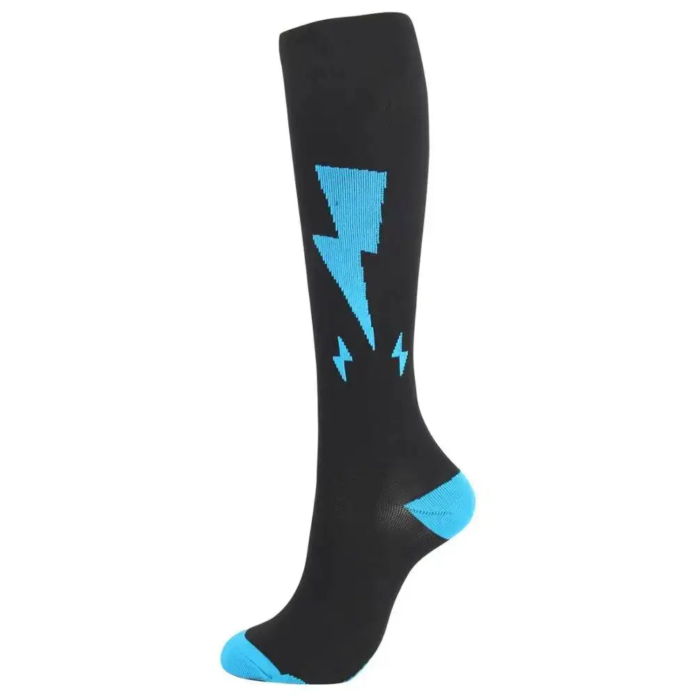 Sport Compression Stockings Funny Pattern Halloween ballon Dot Leg Pressure Running Cycling Multi Color Compress Socks