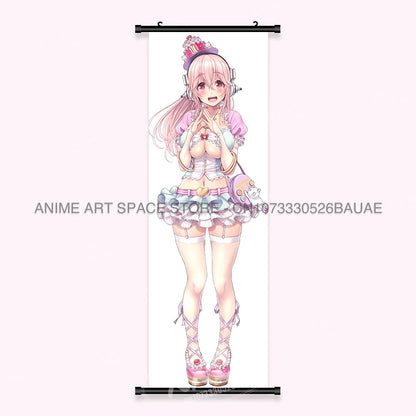 Video game Wall Artwork Canvas Scrolls Picture Anime Movie Role Poster Hanging Painting Print Home Decoration For SUPER SONICO
