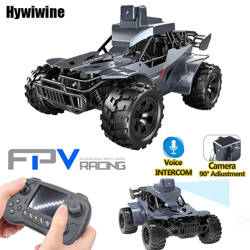 Rc Car with Camera Lcd Remote Fpv Real Time Transmission High Speed 2.4g Remote Control Car Voice Chat RC Ground Vehicles Toys